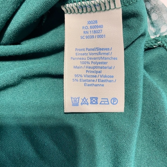 Boden Aubrey Jersey Green Polka Dot Blouse Top size 4 - Picture 6 of 8
